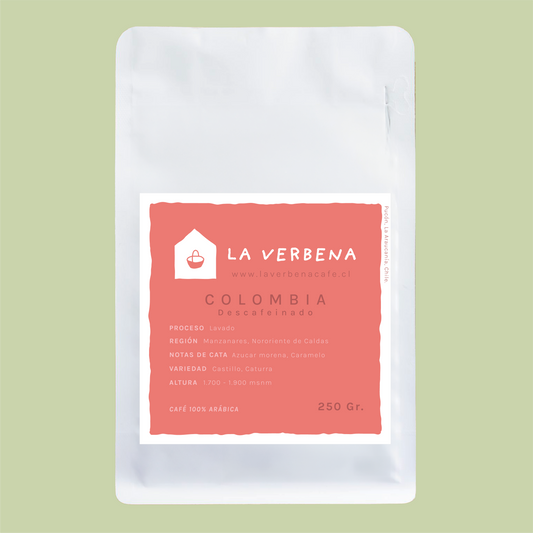 CAFÉ COLOMBIA - MANZANARES CALDAS - DESCAFEINADO